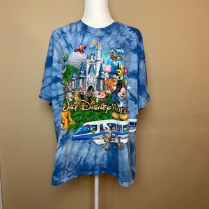 Vintage Walt Disney World Tie Dye Graphic Tee Mens Size XXL